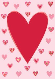 Pictura Kort med Kuvert Hjärtan