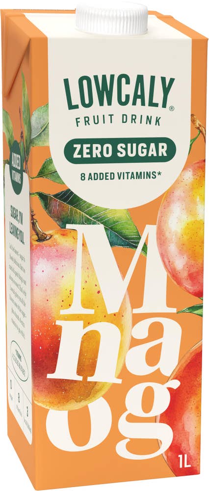 LOWCALY Fruktdryck Mango Sockerfri