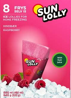 Sun Lolly Isglass Hallon Frys Själv