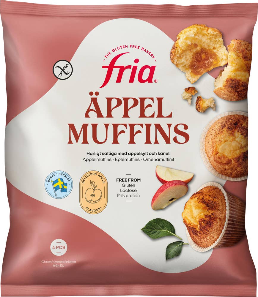 Fria Äpplemuffins Glutenfri Fryst 4-p