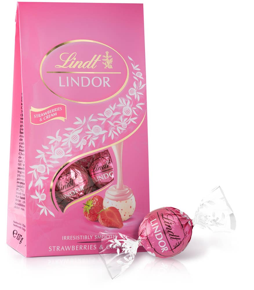 Lindt Lindor Chokladpraliner Strawberries & Cream