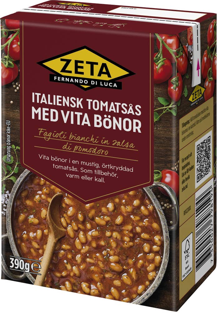 Zeta Italiensk Tomatsås med Vita Bönor