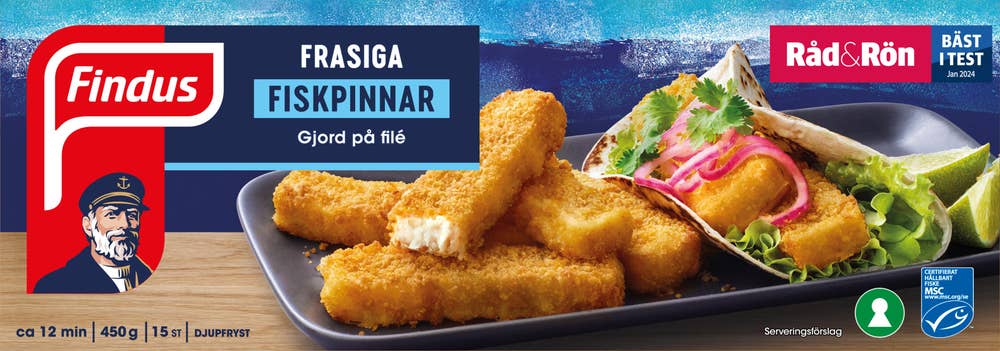 Findus Frasiga Fiskpinnar Frysta MSC 15-p