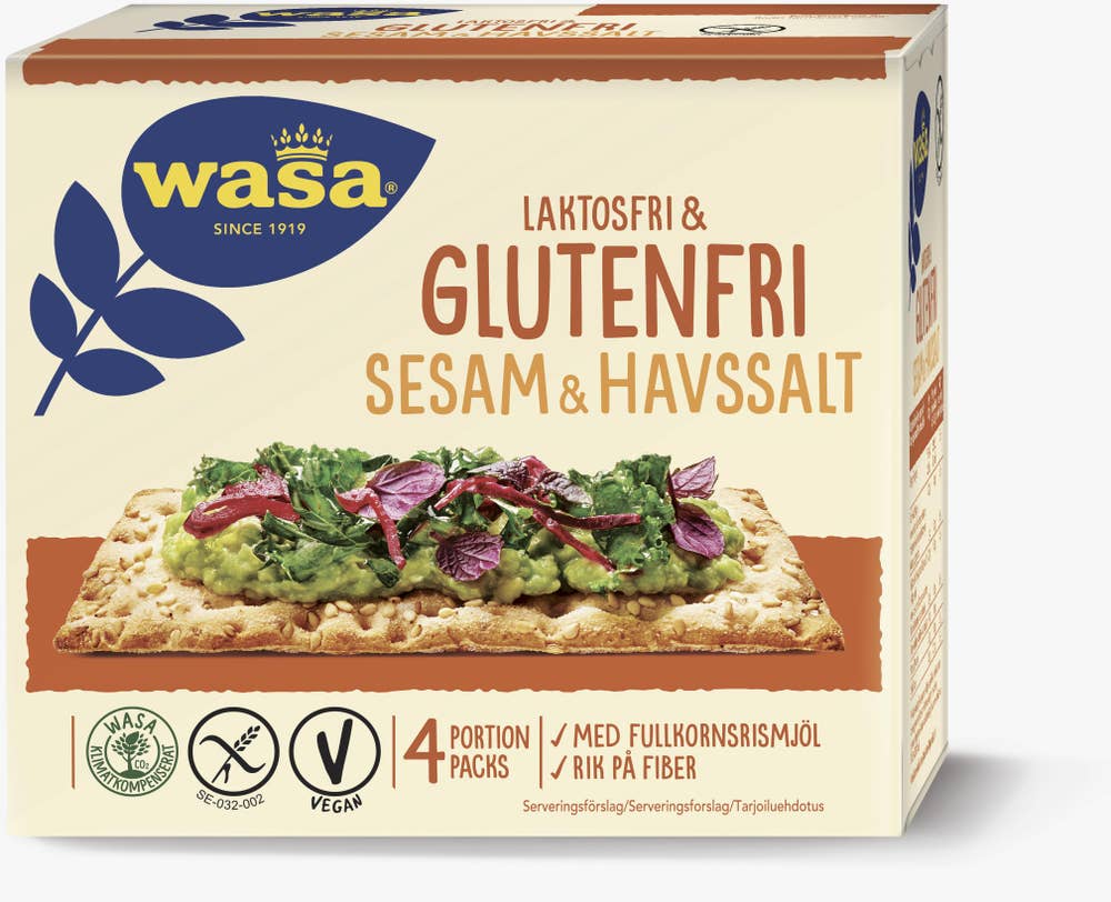 Wasa Knäckebröd Sesam/Havssalt Laktos- & Glutenfritt