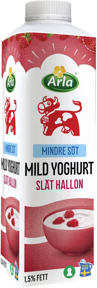 Arla Ko® Mild Yoghurt Hallon Lättsockrad 1,5%