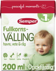 Semper Fullkornsvälling med Havre +12M