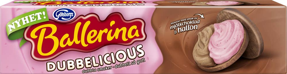 Göteborgskex Ballerina Mjölkchoklad/Hallon Göteborgs