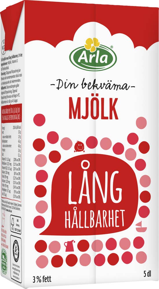 Arla® Standardmjölk Lång Hållbarhet 3%