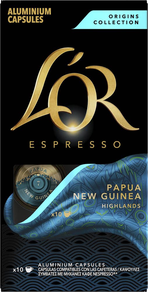 L'Or Papua New Guinea Highlands 7 Kaffekapslar