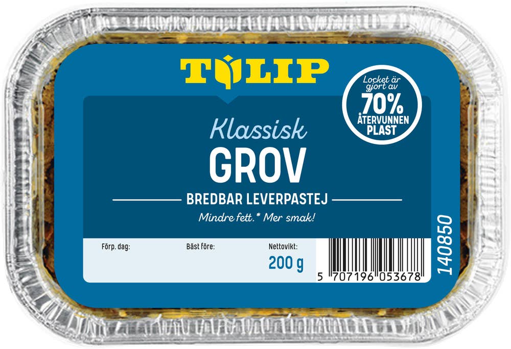 Tulip Leverpastej Grov Bredbar Laktosfri Glutenfri
