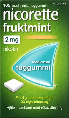 Nicorette® Tuggummi Fruktmint 2mg