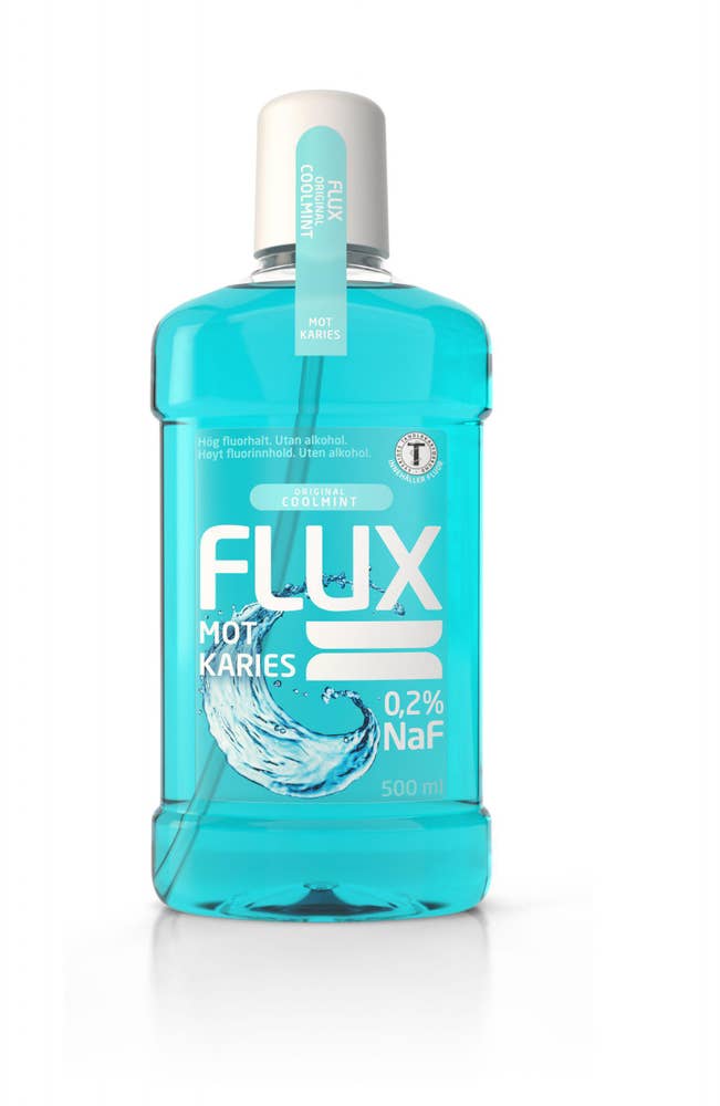 Flux Original Coolmint, Fluorskölj mot karies