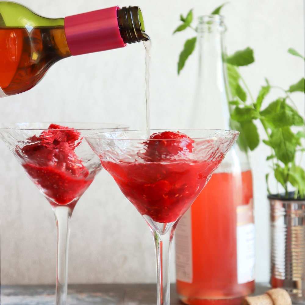 Rosésorbet float