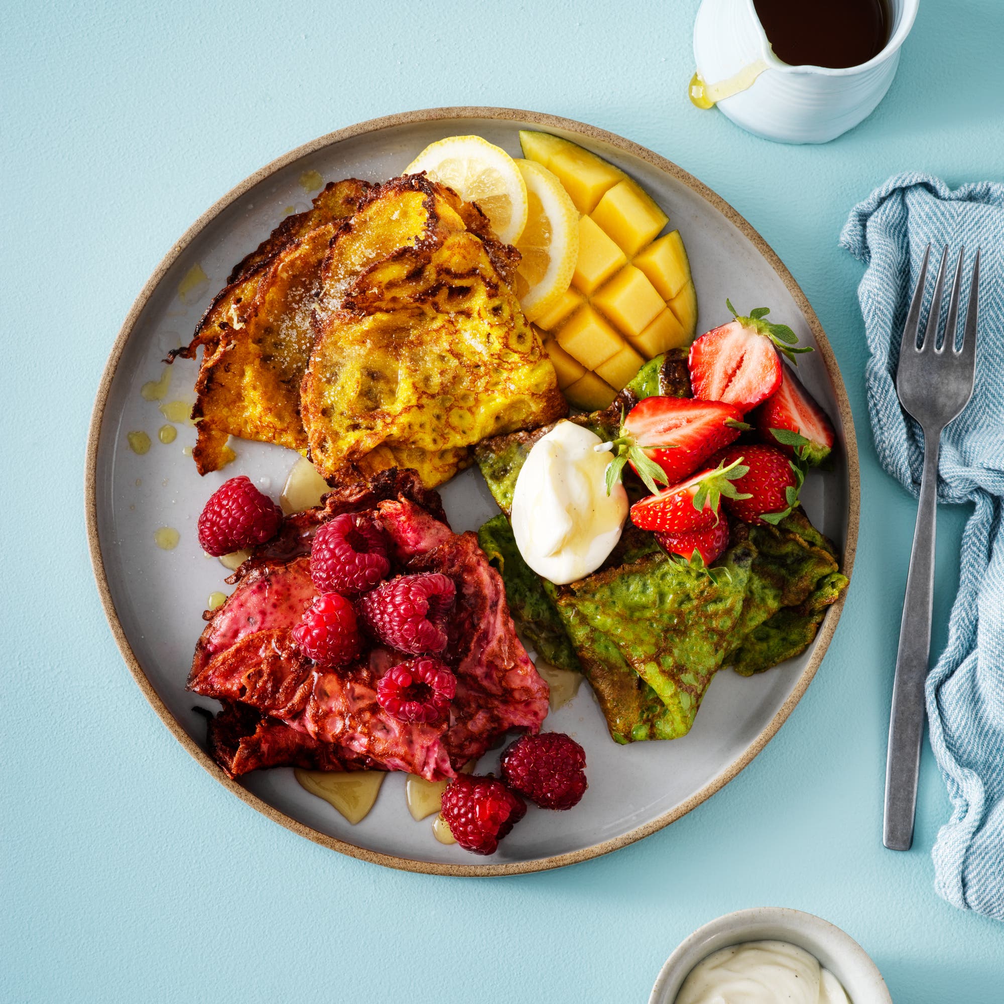 Pannkakor med grönsaksgömmor