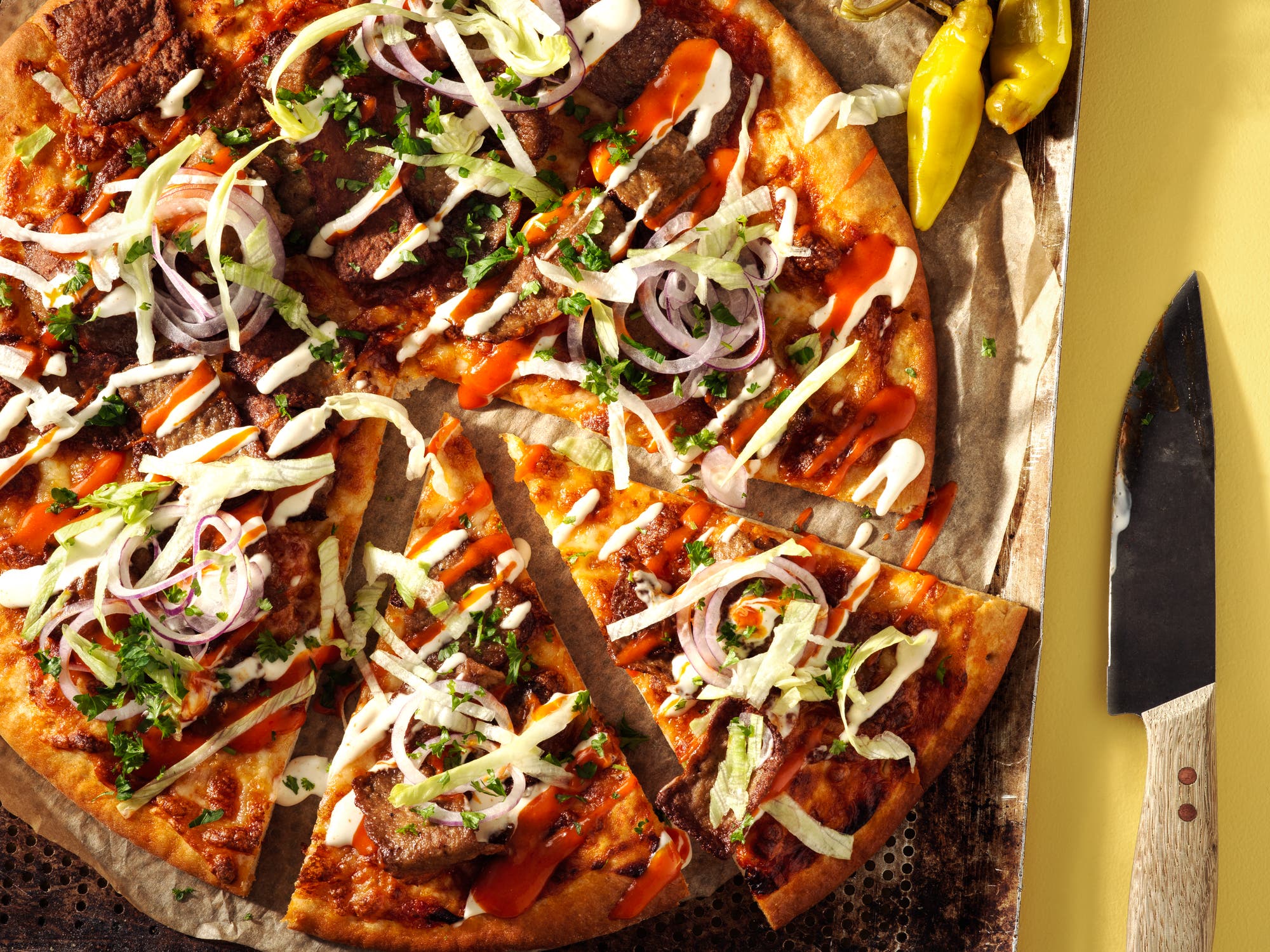Snabb kebabpizza
