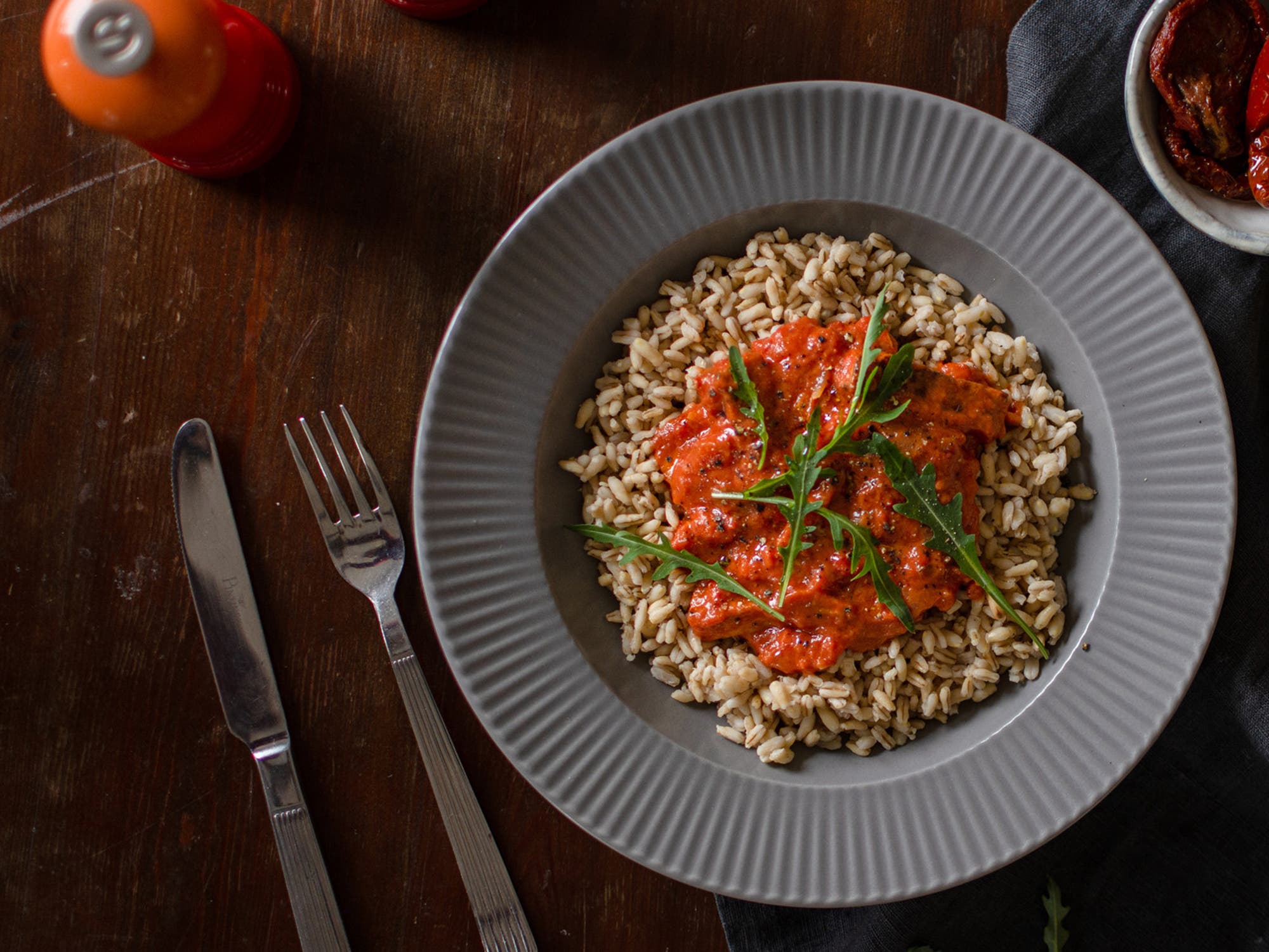 Tofustroganoff med havreris