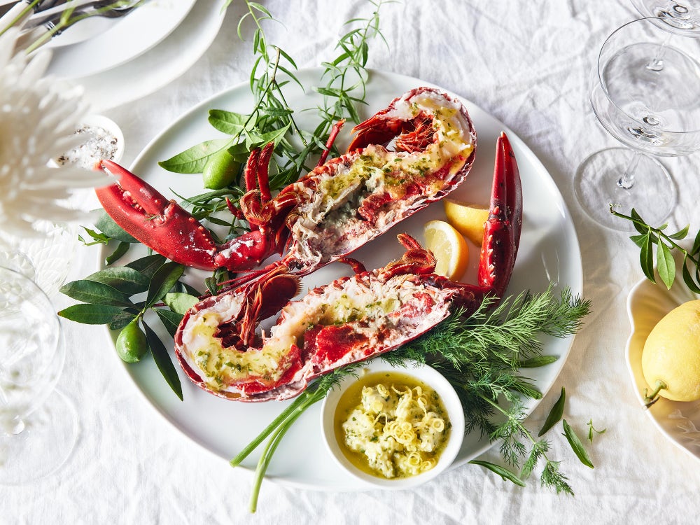 Hummer med dragonsmör