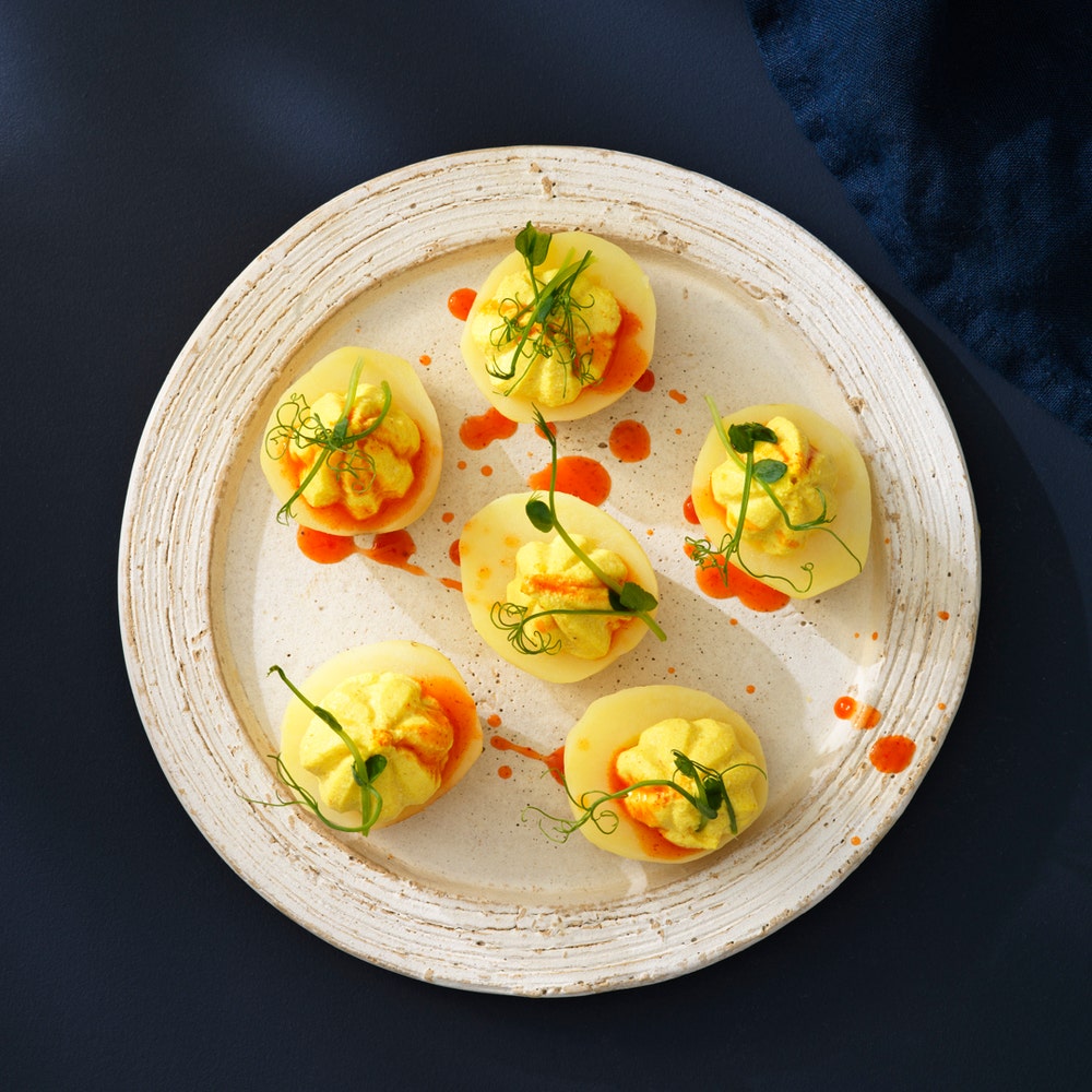 Veganska deviled egg