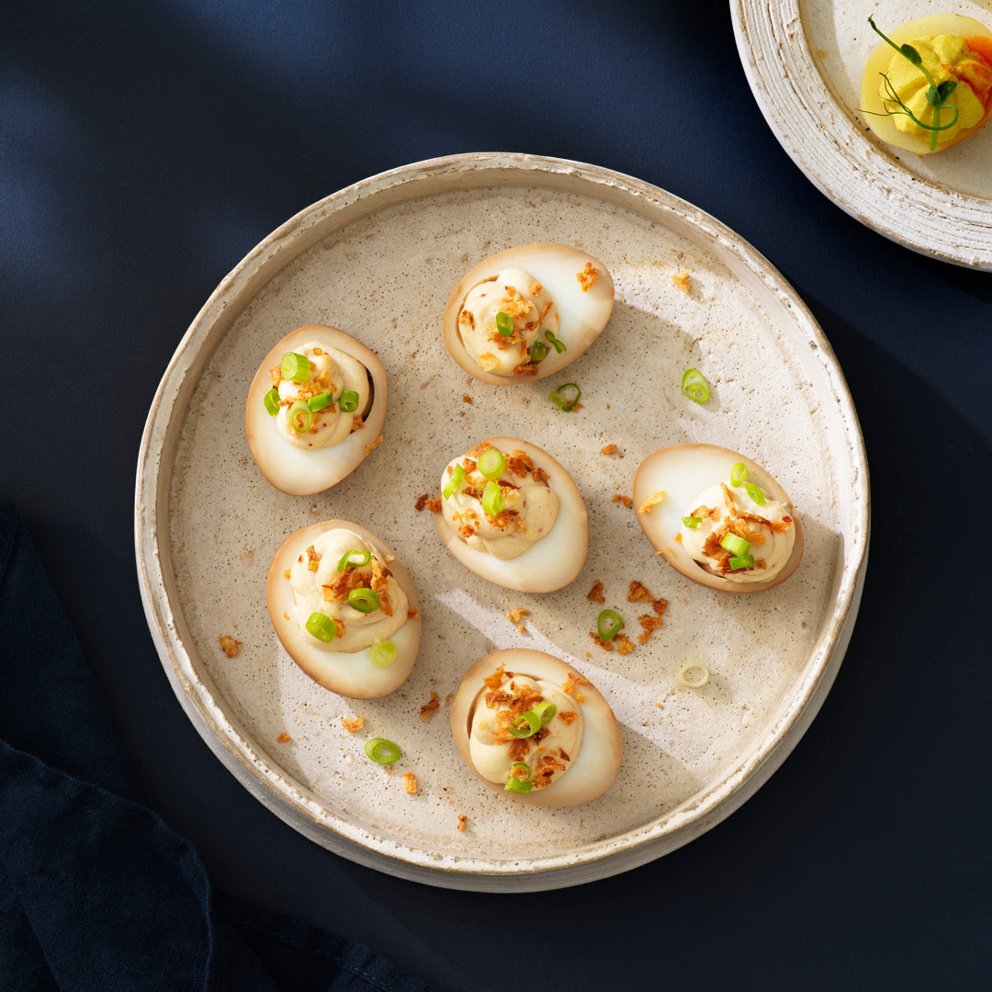 Deviled egg- spicy ramen