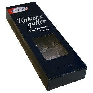 Unik Plastbestikk Mix 6 kniver og 6 gafler