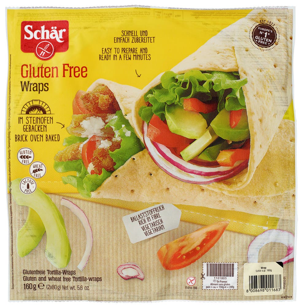 Schär Wraps Glutenfri ca 26,5 cm 2x80g