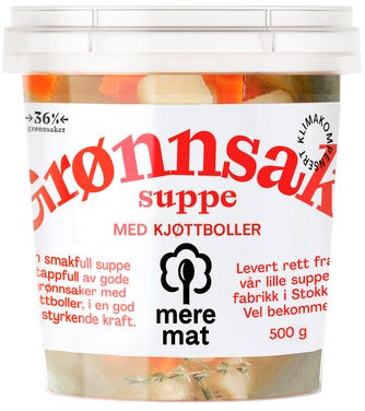 Grønnsaksuppe med Kjøttboller