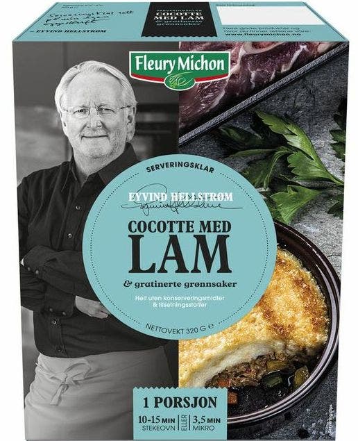 Fleury Michon Cocotte med lam og gratinerte grønnsaker fra Eyvind Hellstrøm 1 porsjon