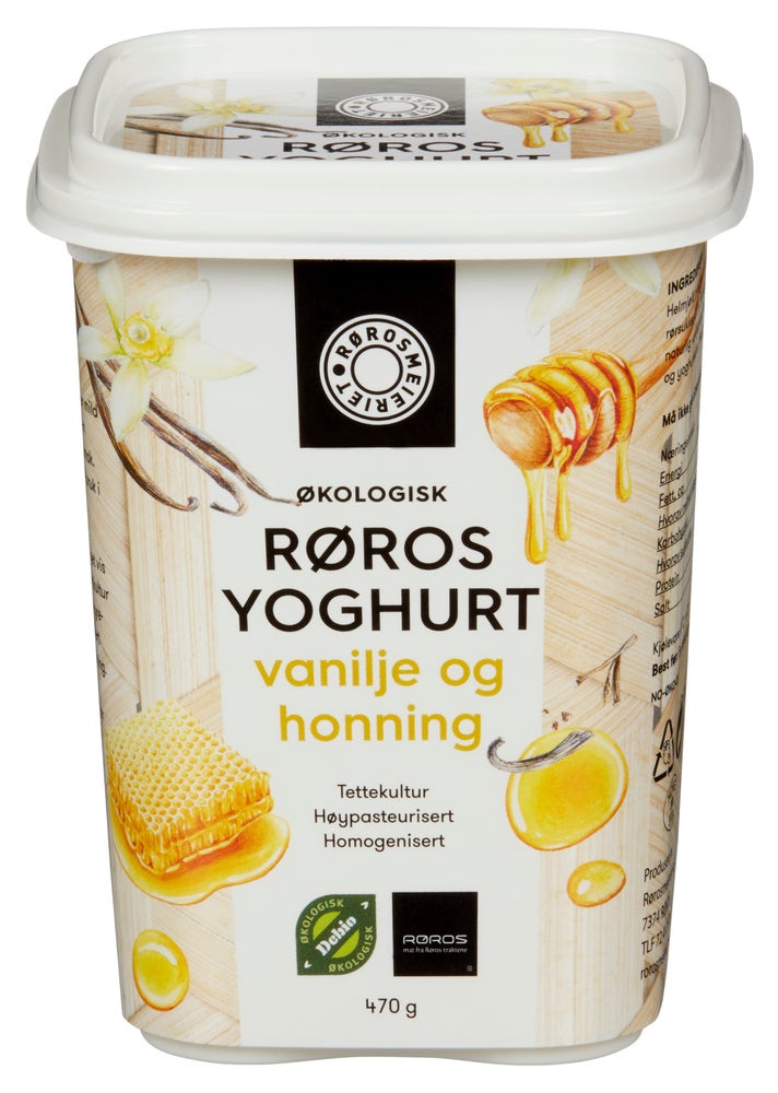 Rørosmeieriet Økologisk Røros Yoghurt Med Vanilje & Honning