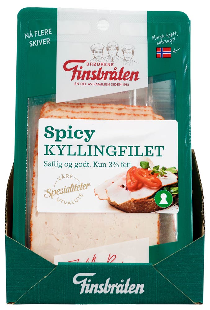 Finsbråten Kyllingfilet Spicy Håndlaget