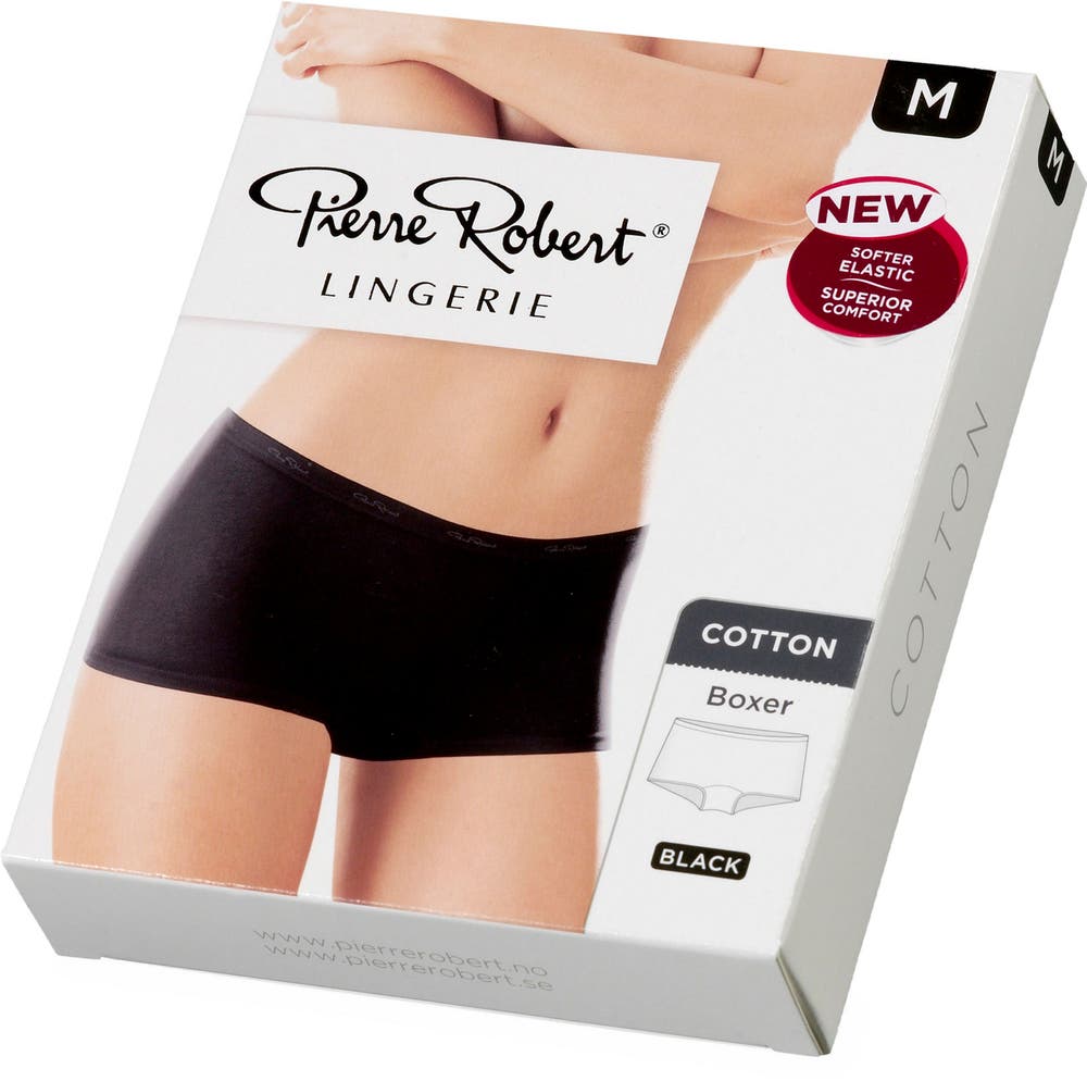 Pierre Robert Cotton Boxer Black, str. M
