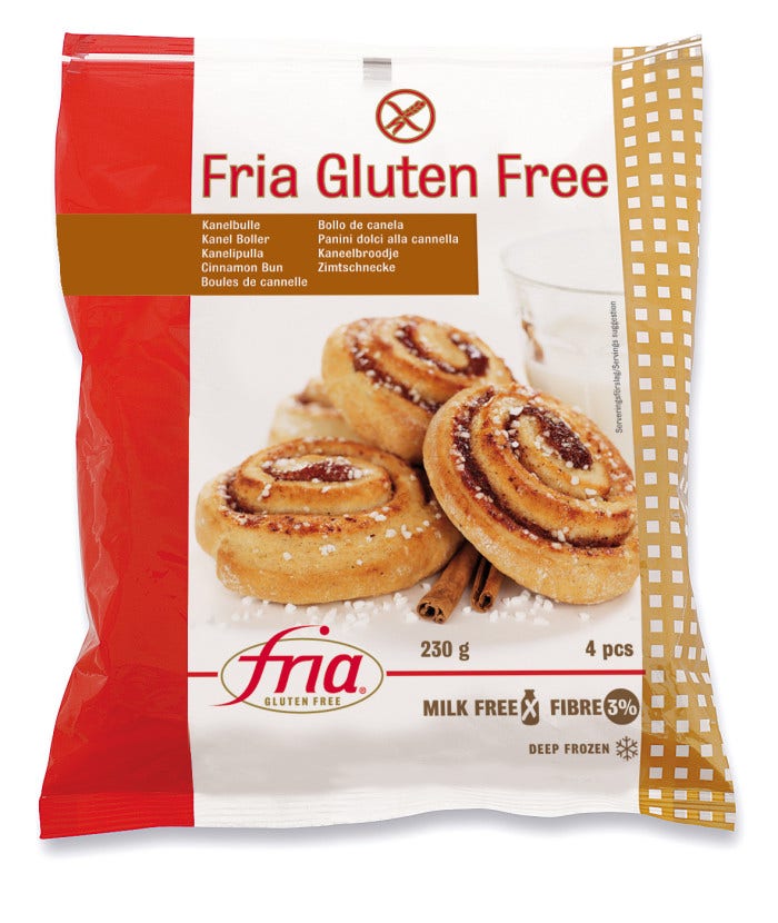 Fria kanelboller glutenfri melkefri 230 g (4 x 57,5g) Frys