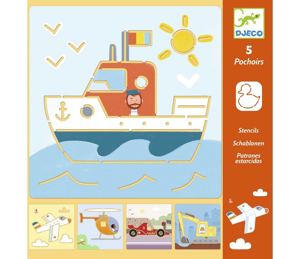 Sprell Sjablonger med biler og fly, hobbysett