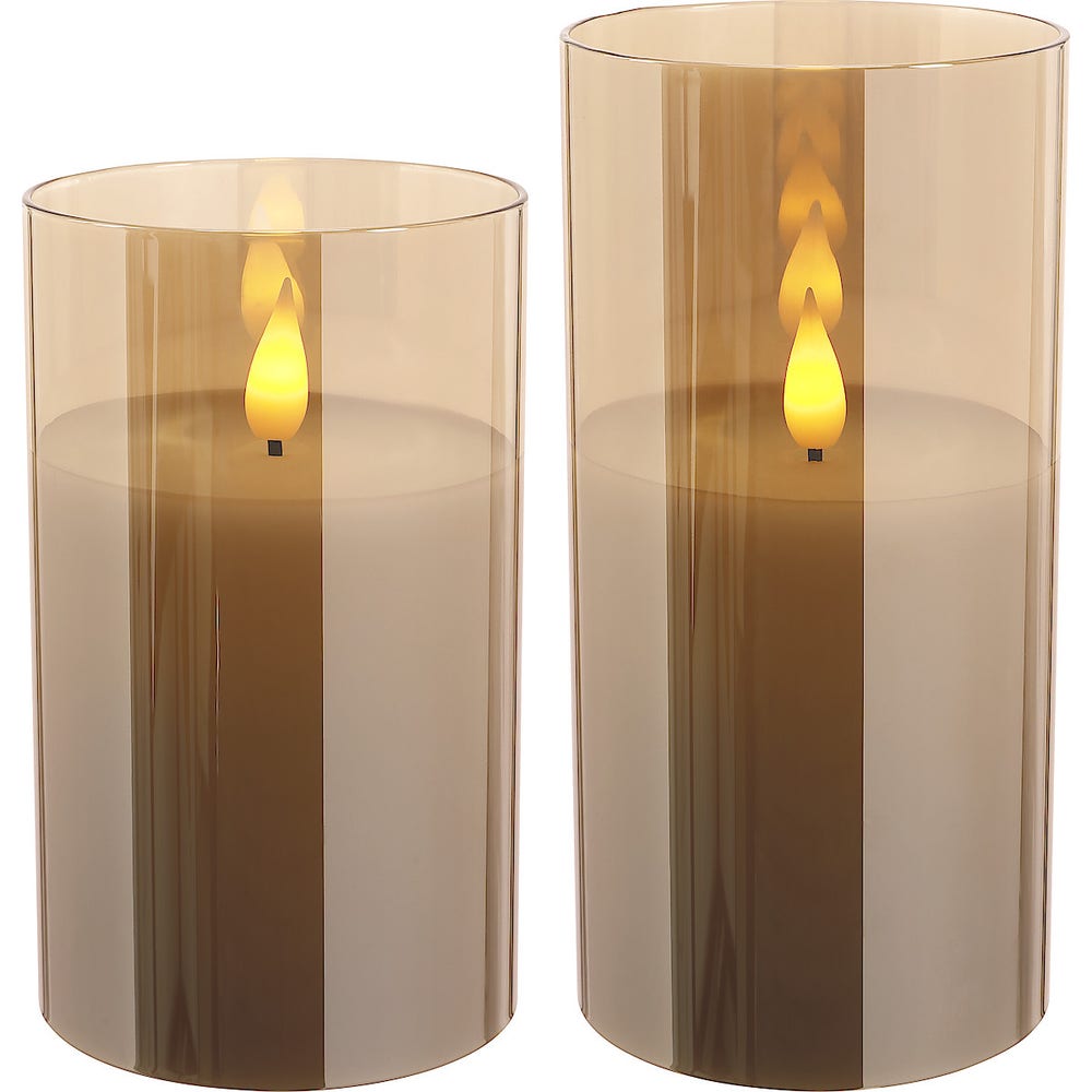 Northlight LED-lys Glass Champange 2 stk