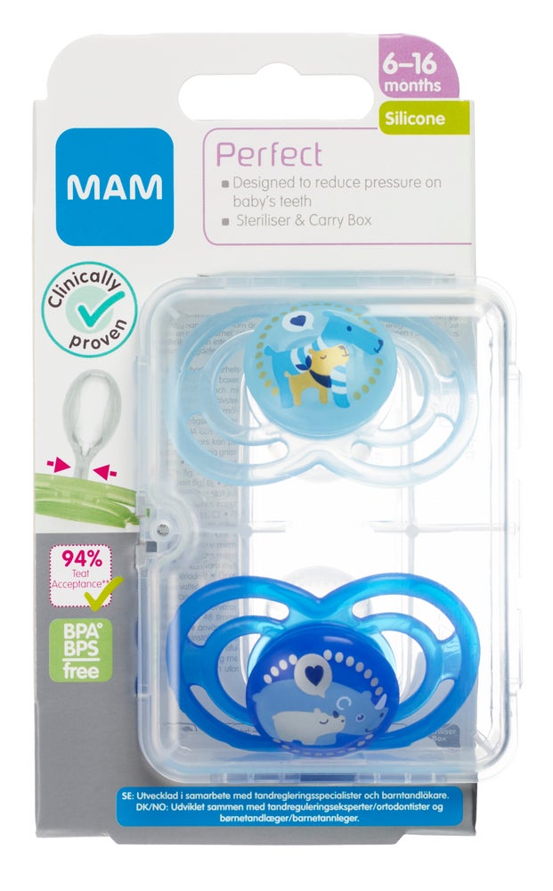 MAM Smokk Mam Perfect 6-16 mnd Silikon, assorterte farger