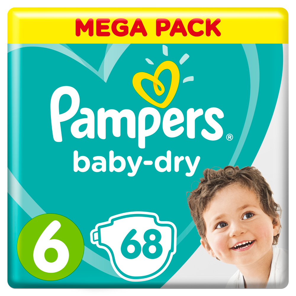 Pampers Bleie Baby Dry S6 13-18 kg