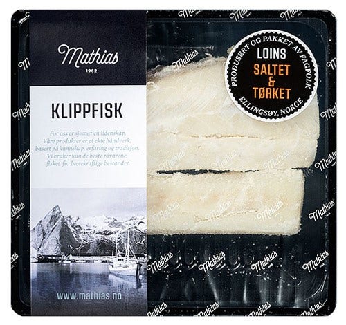 Mathias AS Klippfisk Loin Uten Skinn og Bein