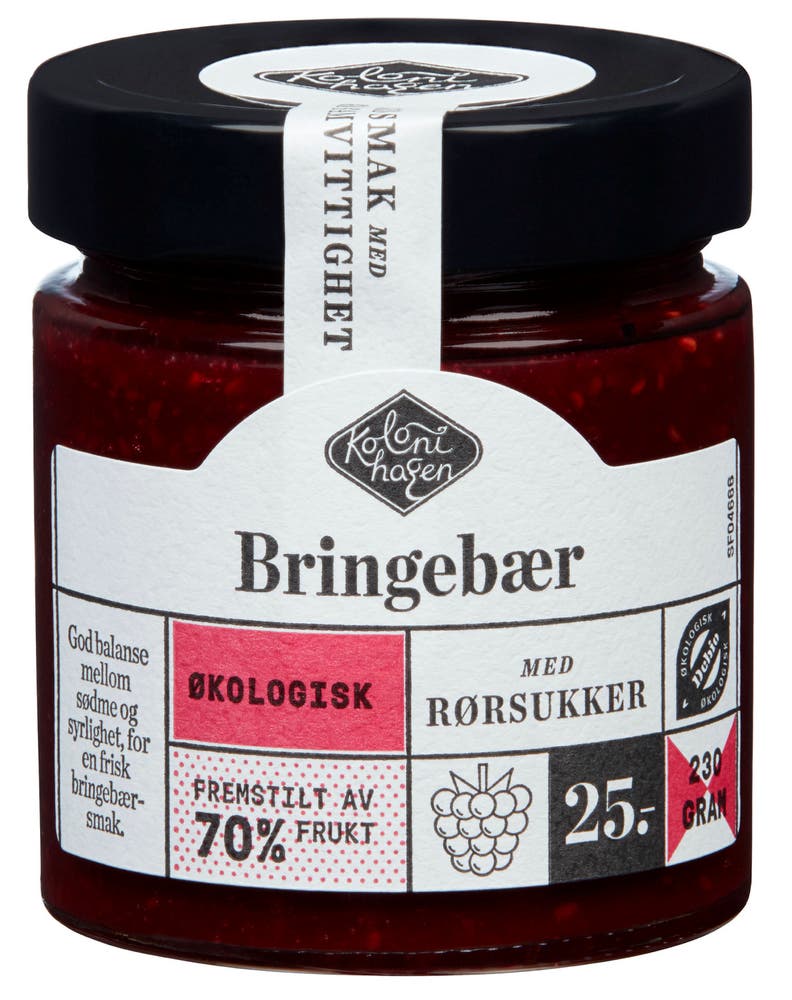 Kolonihagen Bringebærsyltetøy Økologisk