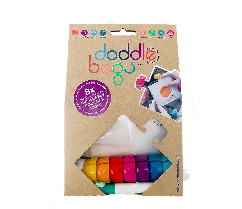 Cepelo Doddlebags 8 poser, 8 korker, 8 klistermerker og 1 penn