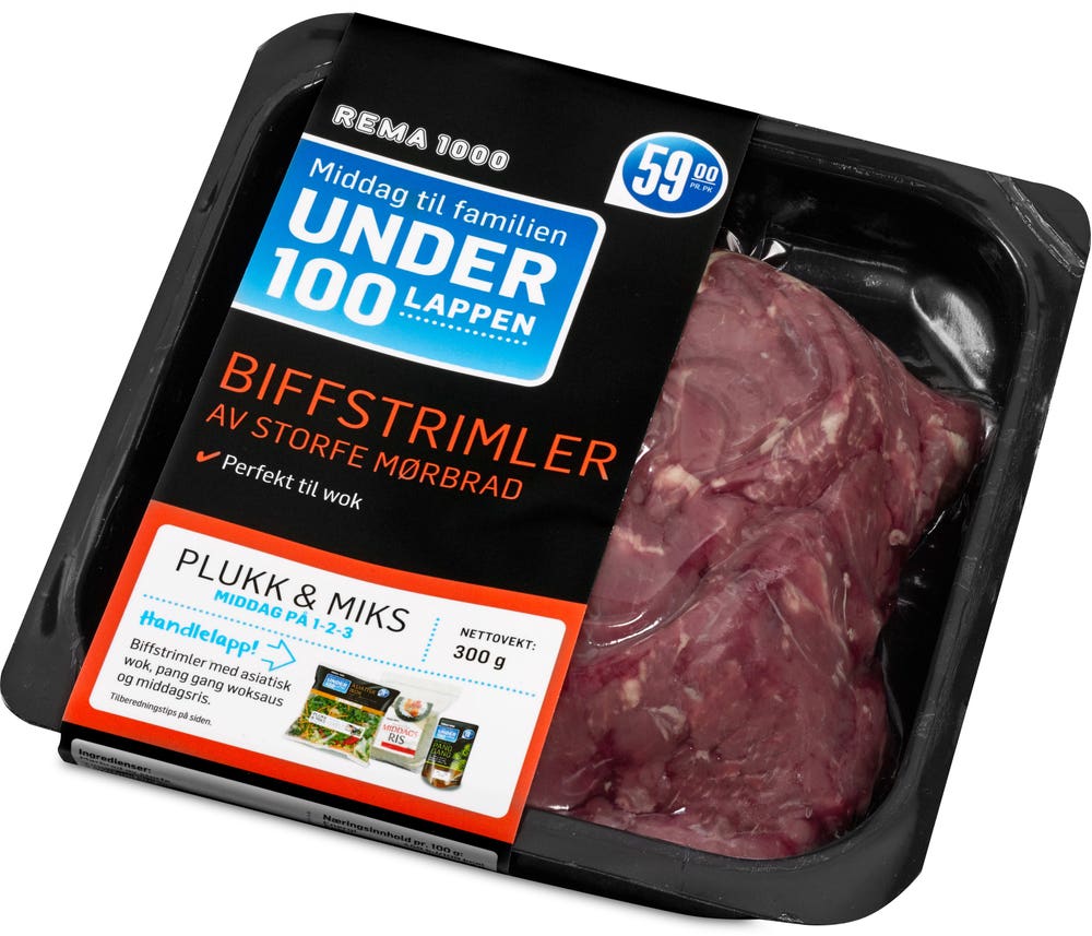 REMA 1000 Storfe Biffstrimler