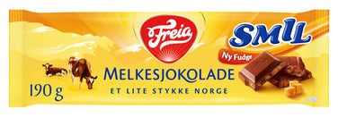 Freia Melkesjokolade med Smil Karamellfudge-Havsalt