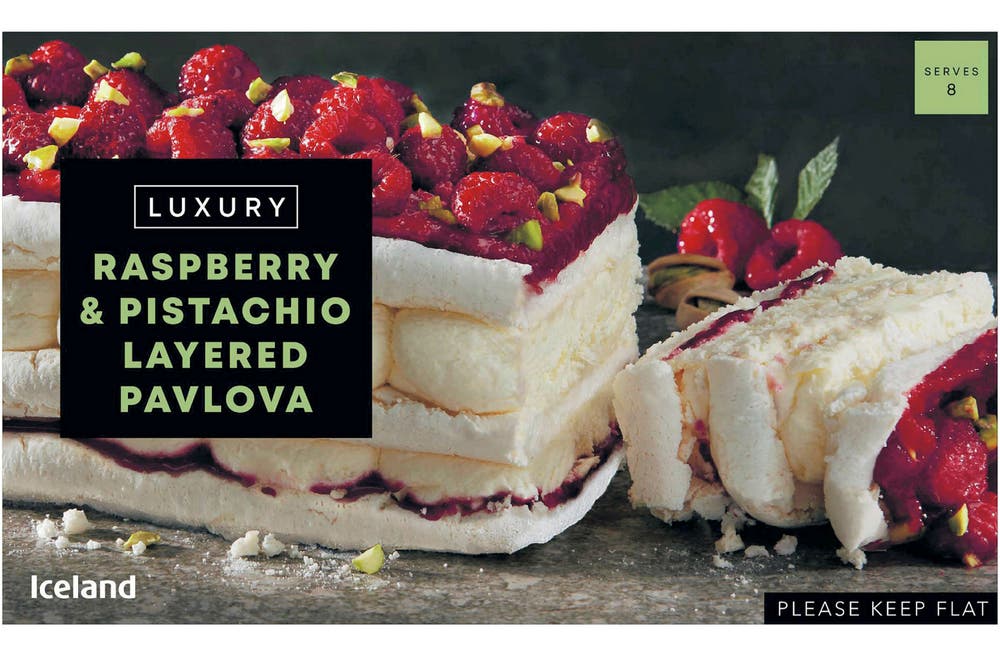 Iceland Bringebær og Pistasj Pavlova