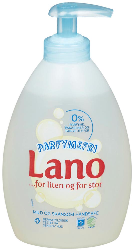 Lano Parfymefri Håndsåpe Pumpeflaske Flytende