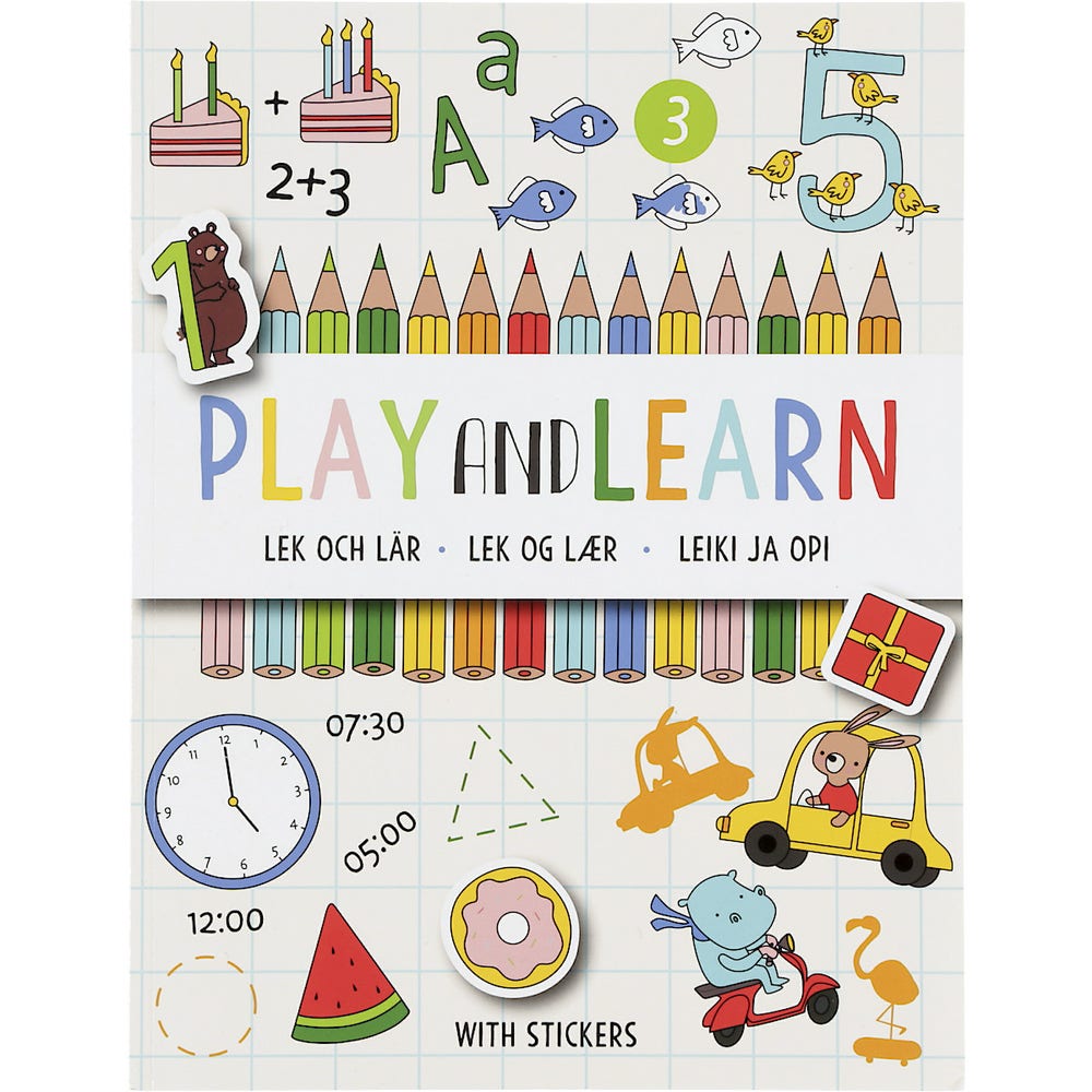 Clas Ohlson Klistremerkebok Lek & Lær