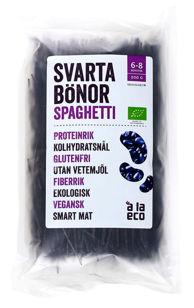 La Eco Spagetti Svarte Bønner Økologisk & Glutenfri