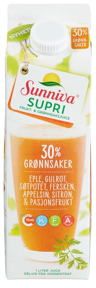 Sunniva Supri med Eple, Gulrot, Søtpotet & Fersken 30% Grønnsaker
