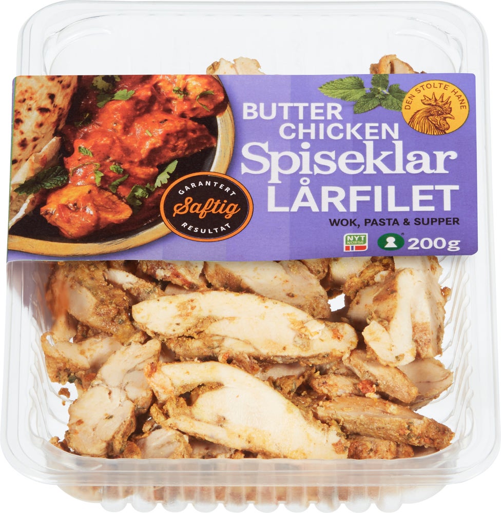 Den Stolte Hane Kylling Lårfilet Stekt & Spiseklar Butter Chicken