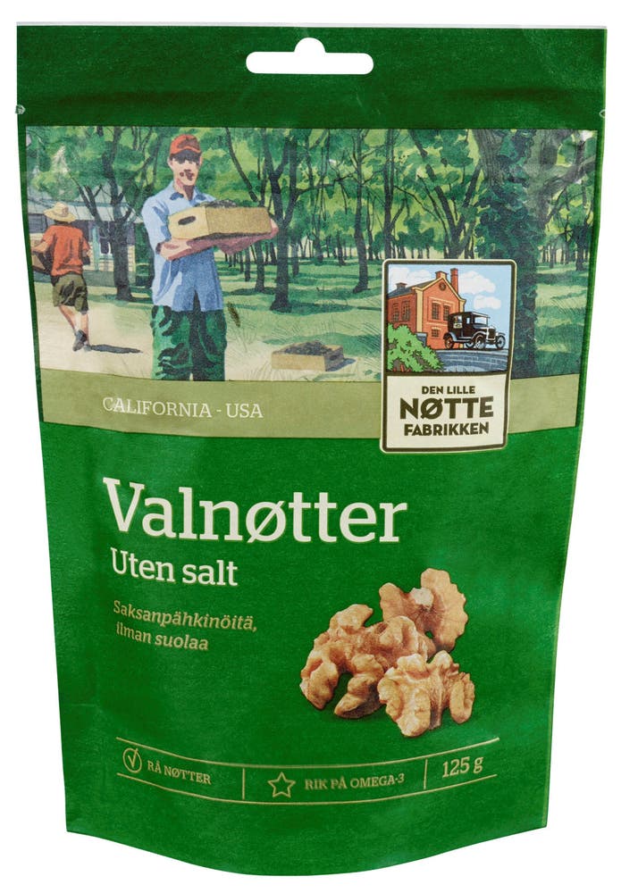 Den Lille Nøttefabrikken Valnøtter Uten salt