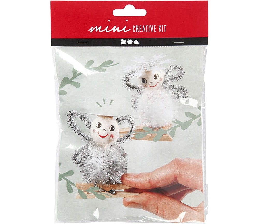 Creativ Kreativt minikit Engler på klemmer