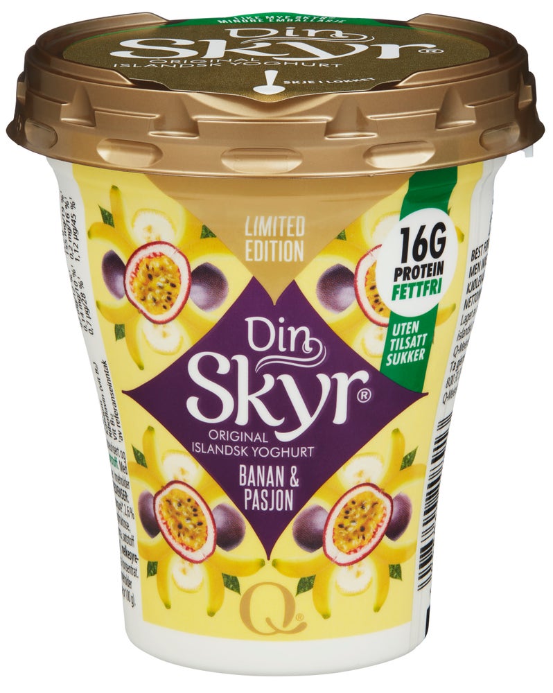 Q-meieriene Din Skyr Banan & Pasjonsfrukt