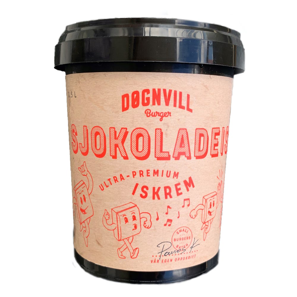 Døgnvill Iskrem  Premium Sjokolade